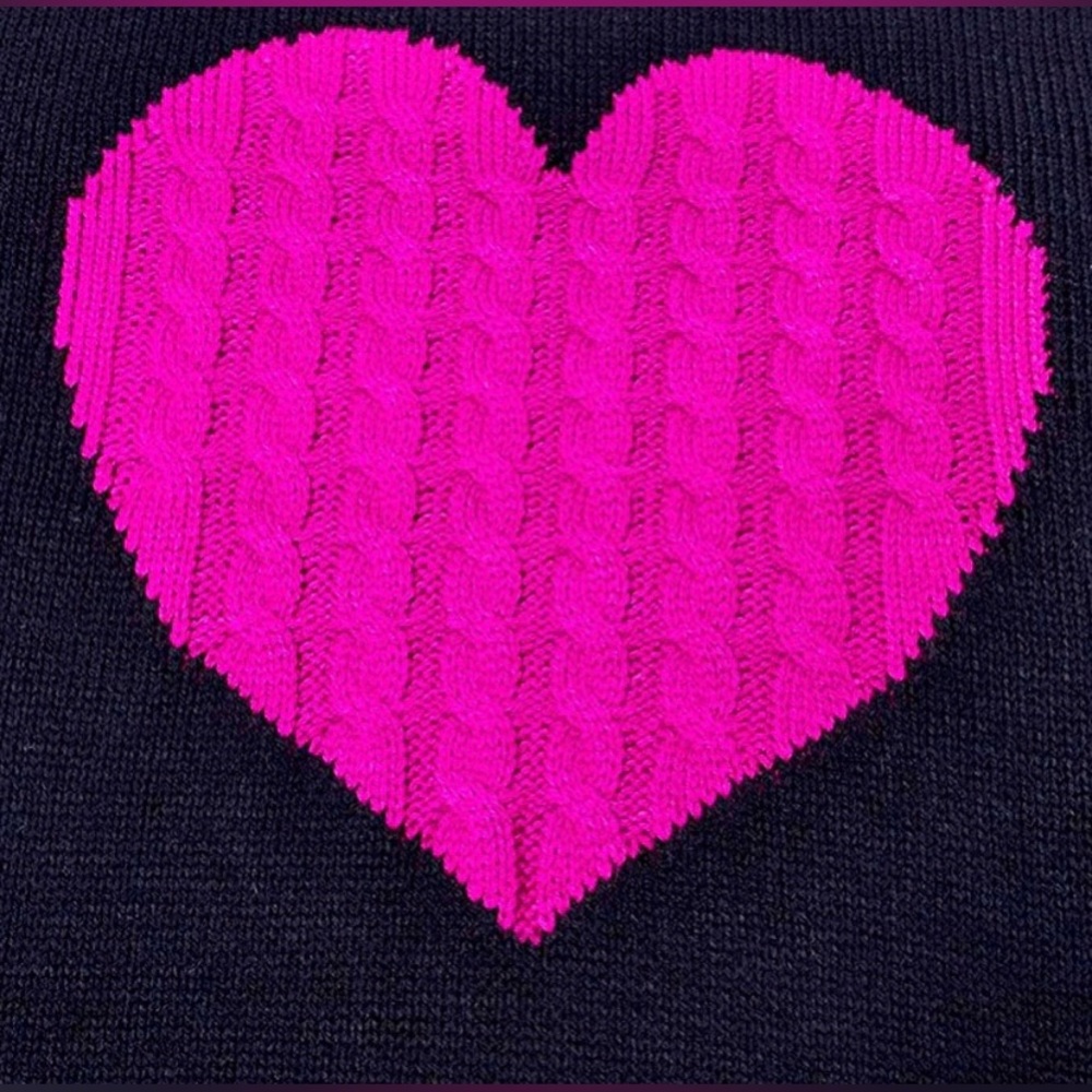 Heart Crewneck Knitted Sweater- size xxl - Picture 3 of 12